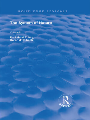 cover image of The System of Nature